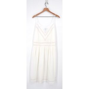 Vintage Amaretta Embroidered Prairie Dress White Women's S Midi